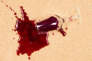 red wine dye stain